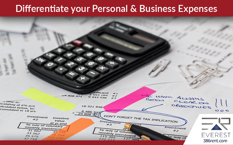 Differentiate your Personal & Business Expenses